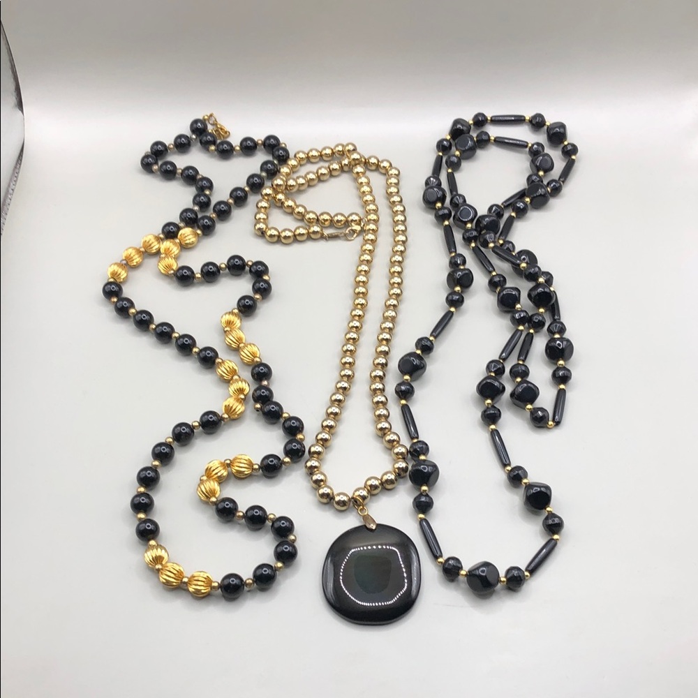 Vintage Layered Look Necklaces Curated Bundle Lot 3 Napier Avon Statement Glam